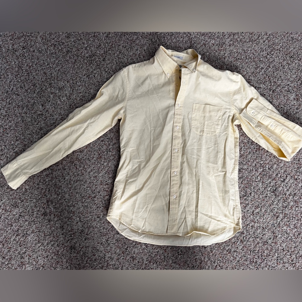 J. Crew Men’s Classic Canary Oxford Yellow Button Up